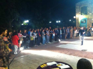 بالصور: لقاء جمعة عامر في مسرح السرايا بمدينة يافا 